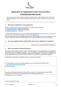 A food business with one site