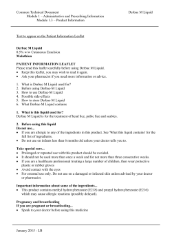 Common Technical Document Derbac M Liquid Module 1