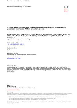Alcohol dehydrogenase gene ADH3 activates glucose