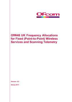 OfW48 UK Frequency Allocations for Fixed (Point-to-Point)