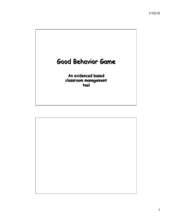good behavior game 2015