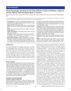 Short-Wavelength Sensitivity for the Direct Effects of Light on