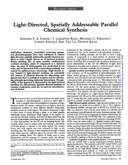 Light-Directed, Spatially Addressable Parallel Chemical Synthesis