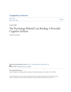 The Psychology Behind Case Briefing: A Powerful Cognitive Schema
