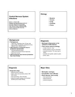 Central Nervous System Infections Background
