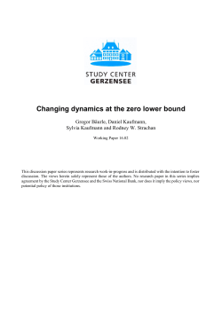 Changing dynamics at the zero lower bound