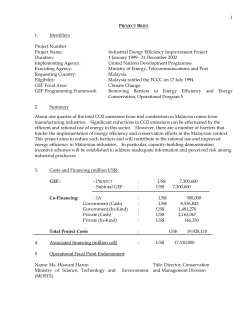 Project Document for WP - Global Environment Facility