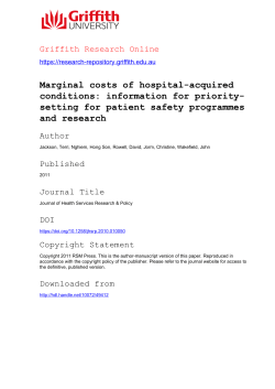Marginal costs of hospital-acquired conditions