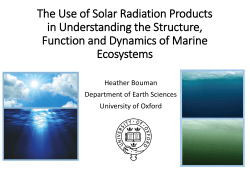 The Use of Solar Radiation Products in Understanding the Structure
