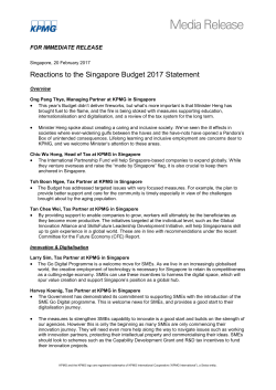 Reactions to the Singapore Budget 2017 Statement