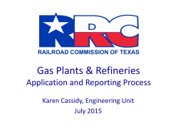Gas Plants and Refineries Applications and Reporting