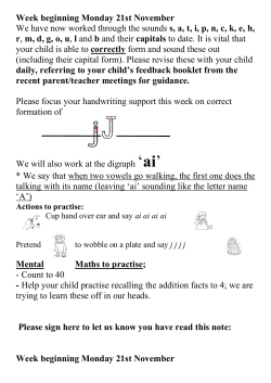 Home Link Note Monday 21st November 2016