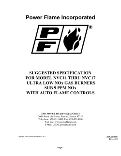 Suggested Nova Plus Specification with Autoflame