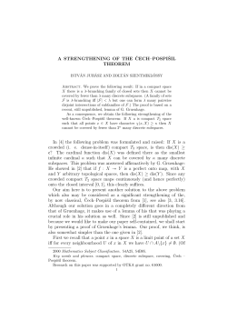 A STRENGTHENING OF THE ˇCECH&ndash;POSPI&Scaron;IL THEOREM In [4