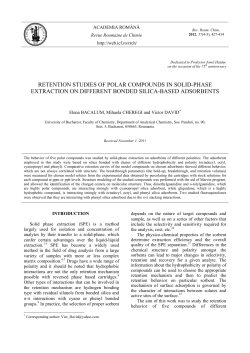 retention studies of polar compounds in solid