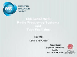 ESS Linac WP8 Radio Frequency Systems and Test Facilities