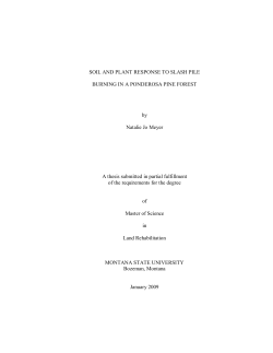 SOIL AND PLANT RESPONSE TO SLASH PILE BURNING IN A