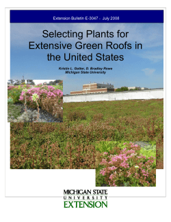 Selecting Plants for Extensive Green Roofs in the United
