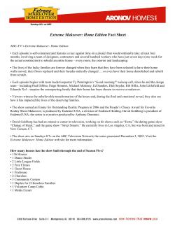 Extreme Makeover: Home Edition Fact Sheet