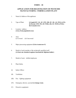 FORM - 1 - Department of Plant Protection
