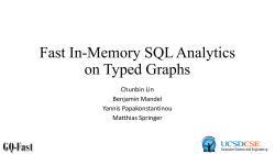 Fast In-Memory SQL Analytics on Typed Graphs