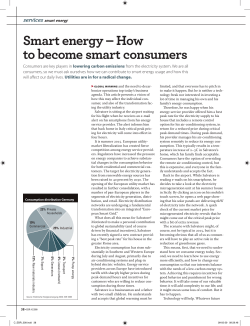 Smart energy – How to become smart consumers