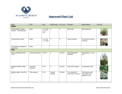 Approved Plant List - Atlantic Beach Estate