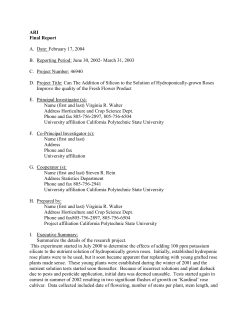 CSU Agricultural Research Initiative