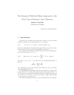 The Kummer-Wieferich-Skula Approach to the First Case of Fermat`s