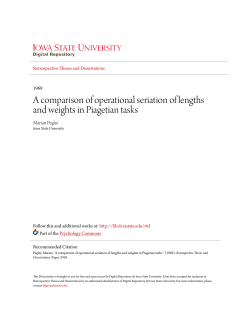 A comparison of operational seriation of lengths and weights in