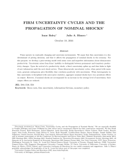 firm uncertainty cycles and the propagation of nominal
