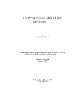 cognitive processes of letter and digit identification