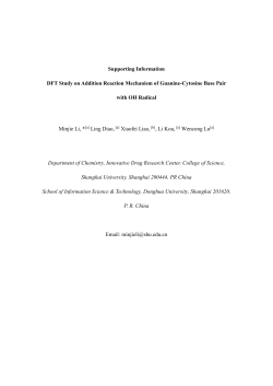 Supporting Information DFT Study on Addition Reaction Mechanism