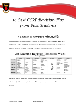 10 Best GCSE Revision Tips