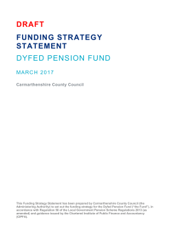 DRAFT FUNDING STRATEGY STATEMENT DYFED PENSION FUND