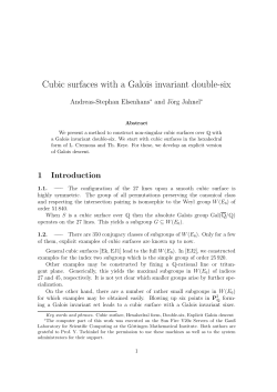 Cubic surfaces with a Galois invariant double-six
