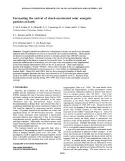 Forecasting the arrival of shockaccelerated solar