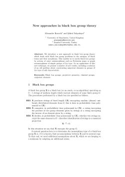 New approaches in black box group theory