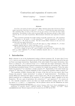Contraction and expansion of convex sets