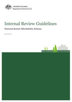 Internal Review Guidelines - Department of Social Services