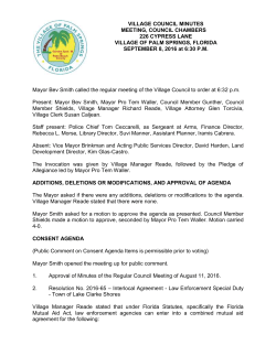 agenda - Village of Palm Springs