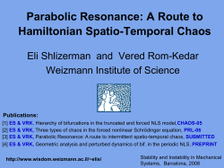 Parabolic resonance: A route to Hamiltonian spatio