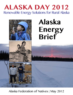 Alaska Energy Brief - Alaska Federation of Natives