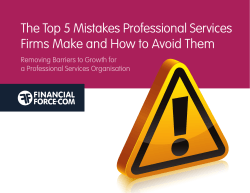 The Top 5 Mistakes Professional Services Firms Make and How to