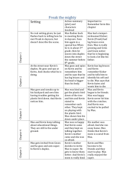 Freak the mighty chapter summaries