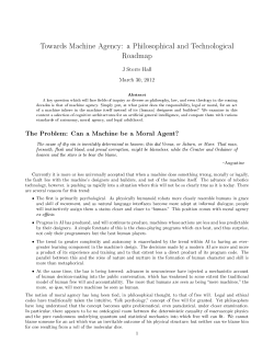 Towards Machine Agency