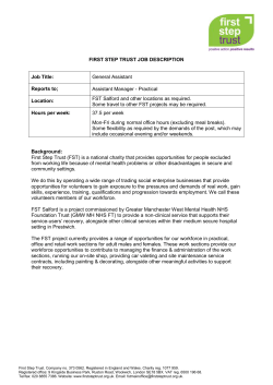 FIRST STEP TRUST JOB DESCRIPTION