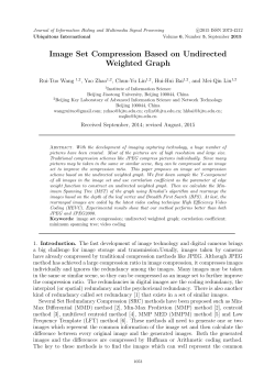 Image Set Compression Based on Undirected Weighted Graph