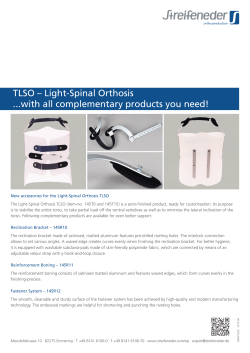 TLSO &ndash; Light-Spinal Orthosis ...with all complementary products you