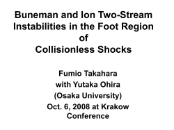 Buneman and Ion Two-Stream Instabilities in the Foot Region of